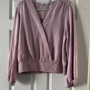 Nine West Dusty Pink Wrap Blouse